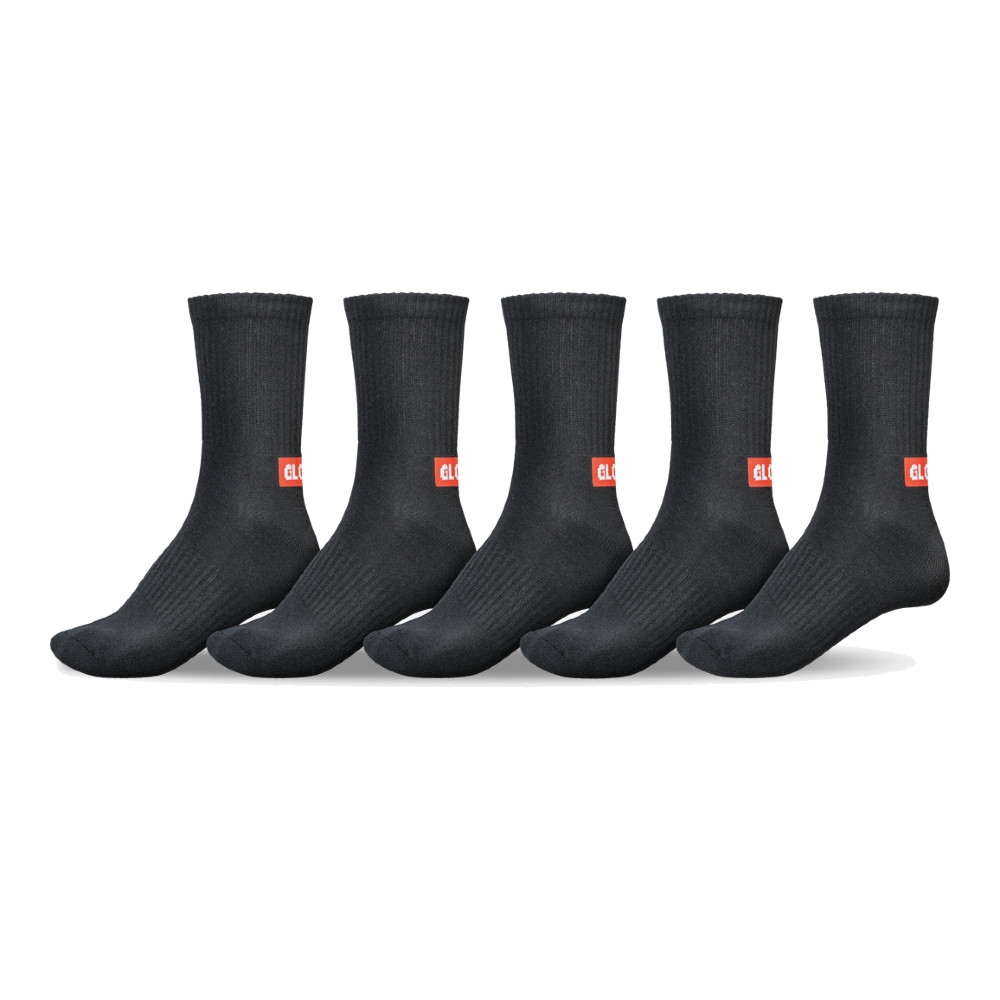 Pack 5 pares de calcetines Globe minibar crew black ~ STREET WARS